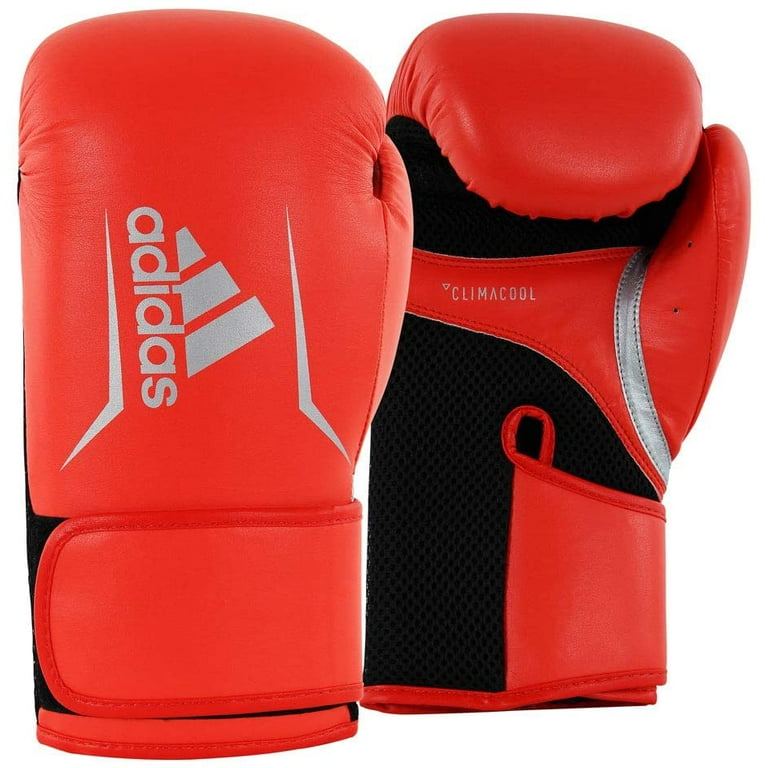 Adidas Speed 100 Women's Boxing and Kickboxing Gloves, Red Silver Weight 10  oz