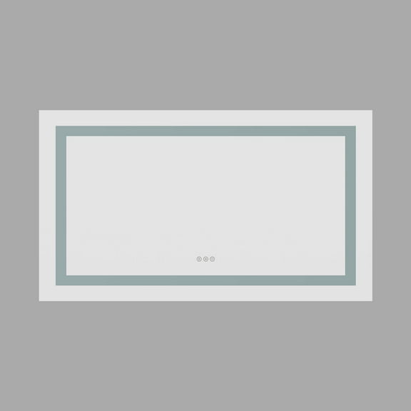 60x36 inch LED Lighted Bathroom Mirror with Anti-Fog, with Front and Backlight, Wall Mounted Vanity Mirror with Smart Touch Button, Memory Function, Adjustable light 3 Colors