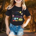 thumbnail image 2 of Girls Shirts Short Sleeve Lapel Collar Solid Color Tops Lace Trim Back to School Elegant Casual Shirt for Girls, 2 of 4