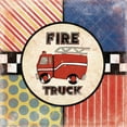 thumbnail image 2 of Grey, Jace 20x20 White Modern Wood Framed Museum Art Print Titled - Fire Truck, 2 of 4