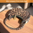 thumbnail image 5 of BadPiggies Women Hobo Bag Leopard Print Mini Crescent Handbag Vintage PU Leather Purse - Brown, 5 of 8