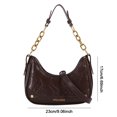 thumbnail image 2 of Bolso tipo cartera Hobo mano pequeño para axila hombro cuero PU elegante informal versátil mujer, 2 of 9
