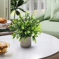 thumbnail image 6 of Spring Fake Plants, Artificial Tropical Small Pot Green Plants Indoor Office Table Kitchen Bathroom Home Decor, Semi Spherical Pulp Bonsai for Farmhouse Office Tabletop Decor, 1Pc(Green3,3x3x9.8"), 6 of 8