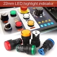 thumbnail image 2 of 15 luces indicadoras LED de 220 V, lámpara LED, controlador LED, señal LED, 220 V (5 x 2,9 cm, 220 V + 36 V) [Clase energética A+], 2 of 5