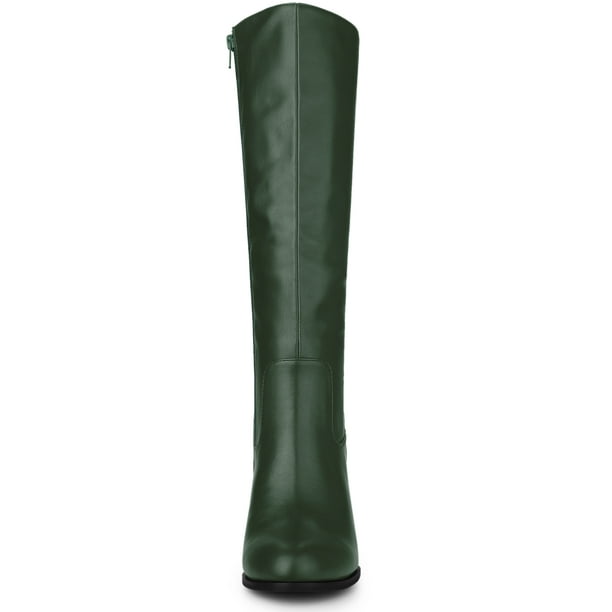 green emerald velvet dress Donaci Dunkelgrüne Stiefeletten main image 1