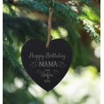 thumbnail image 3 of Darling Souvenir MADE WITH LOVE Personalized Mom's Birthday Engraved Slate Hanging Christmas Tree Ornament with String Custom Gift, 3 of 4