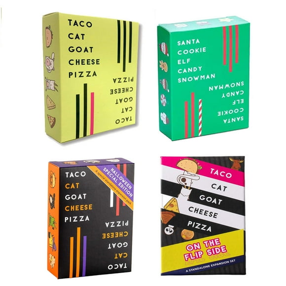 English card board game TACO CAT GOAT CHEESE PLZZA goat milk pizza series