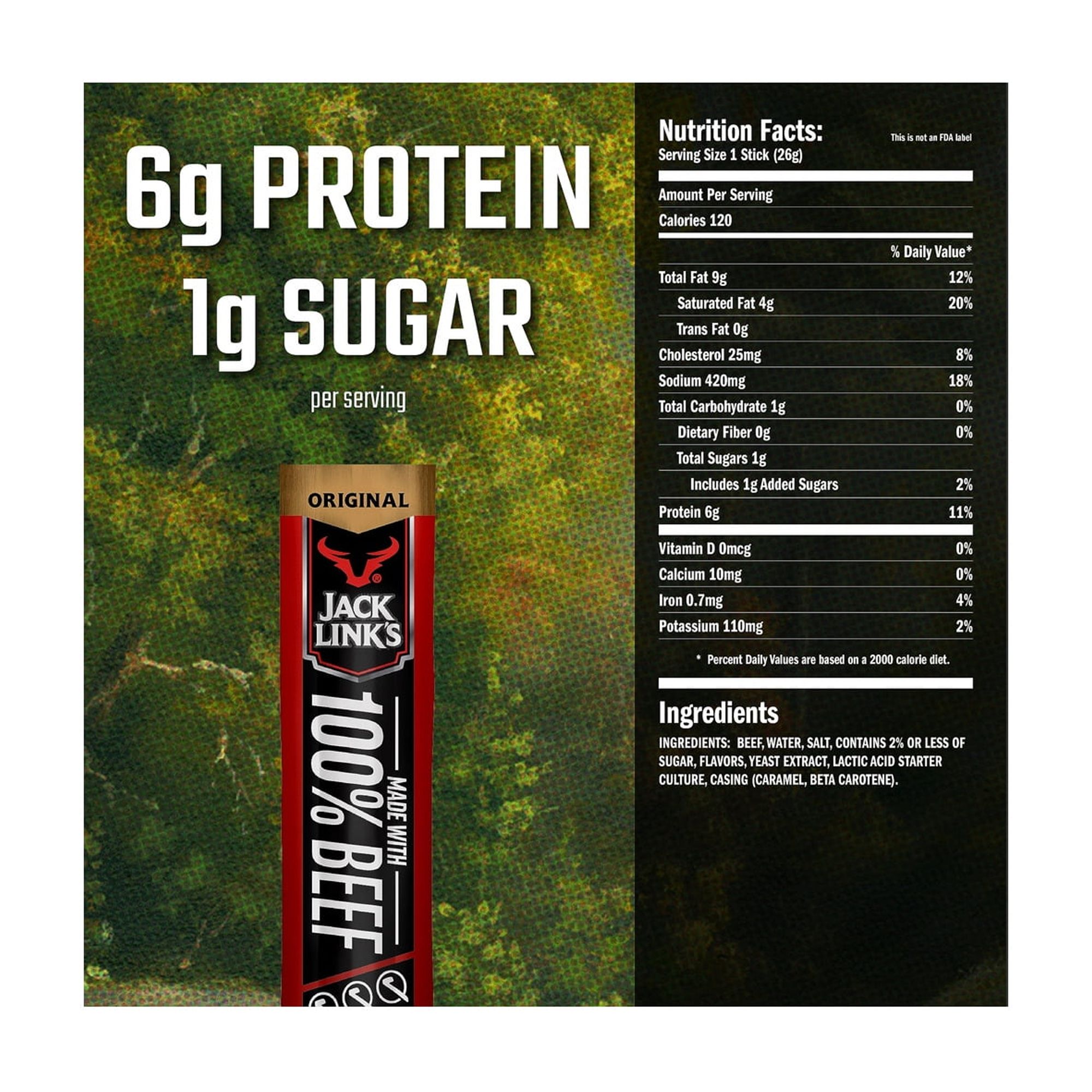 Jack Link's Original 100% Beef Stick - 0.92 Oz (Pack of 48)