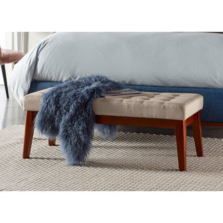 Elle Decor Claire Tufted Bedroom Bench Walmart Com