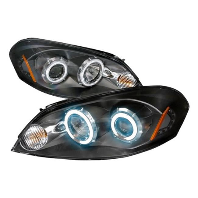 Spec-D Tuning 4LHP-SIV07JM-KS Black Projector Headlight Ccfl Halo