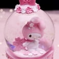 thumbnail image 6 of Kawaii Sanrio Cinnamoroll My Melody Crystal Ball Anime Automatic Snow Rotation Music Box Light Children Birthday Christmas Gift, 6 of 17