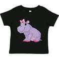 thumbnail image 3 of Inktastic Cute Purple Hippo Girls Toddler T-Shirt, 3 of 5