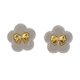thumbnail image 1 of Accesorios de zapatos de moda con charms de cordones en forma de flor y lazo, tono plateado y gris, 1 of 5