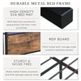thumbnail image 6 of Leumius Queen Size Bed Frame with Storage Headboard and 2 Drawers,Metal Platform Bed with LED Lights Bed with Charging Station,Queen Beds with Strong Metal Slats,No Box Spring Needed,Brown, 6 of 10
