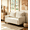 Beige, variant on Corduroy Convertible Sleeper Sofa Bed, 47 Inch Pull Out Loveseat Couch with 2 Fluffy Pillows, Heavy-Duty Steel Frame Modern Small Sofa, Space Saving Furniture for Apartment, Dorm, Office, Gray