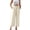 White, variant on Palazzo Pants for Women 2026 Casual Cotton Linen Elastic High Waist Wide Straight Leg Flowy Cropped Pants with Pockets