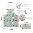 thumbnail image 7 of Cute Boxer Dog and Flowers Florals Apron-Garden Aprons for Women with Pockets-Cotton Linen Waterproof Kitchen Cooking Gardening Aprons Adjustable for Kitchen,Cooking,BBQ and Salon 33x27 Inch, 7 of 7