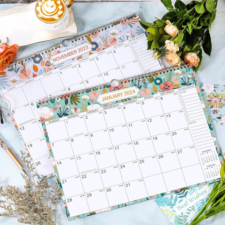 2024 Wall Calendar - July 2023 to December 2024, 14.8" x 11.4" Monthly Wall  Calendar with Julian Date, Calendar 2024 with Thick Paper, Twin-Wire  Binding - Walmart.com