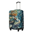 thumbnail image 2 of Fotbe Colorful Plant Turtle Luggage Cover Protector,Suitcase Protector,Scratch and Dirt Resistant,Fits 18-32 Inch Luggage-Medium, 2 of 9
