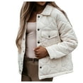 thumbnail image 3 of Aayomet Coats For Women Women's Winter Thicken Jacket Fur Hooded Military Parka Coat,White XXL, 3 of 4