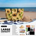 thumbnail image 5 of Wukai Sunflowers Print Zipper Bag,large Beach Tote Bag,Waterproof Sandproof Bag,Grocery and Picnic Tote Travel Bag, 5 of 5