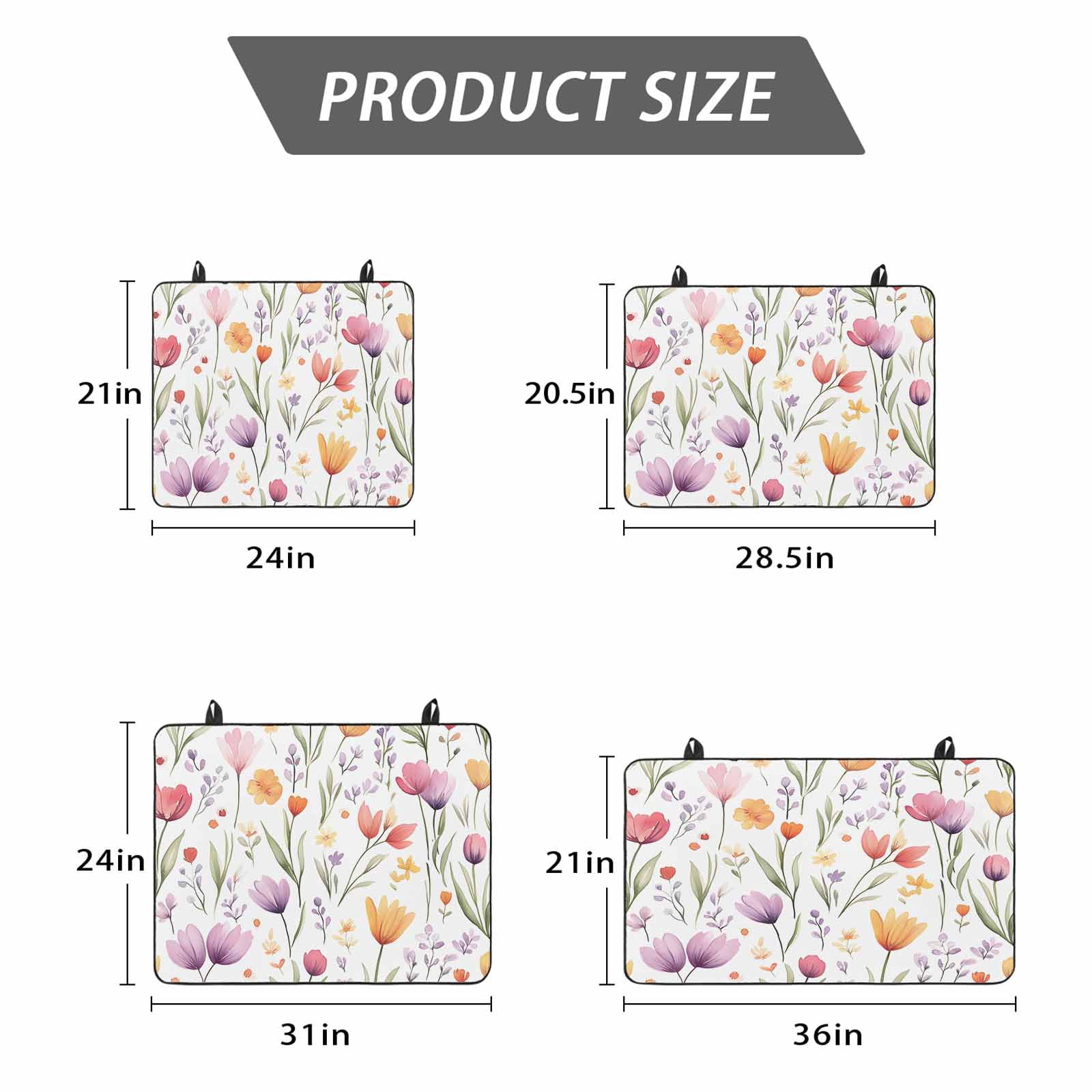 Spring Tulip Flower Stove Top Cover for Electric Stove, Heat-proof & Non Slip Glass Top Stove Cover Protector, Watercolor Spring Garden Fruit Leaf Kitchen Flat Cooktop Rubber Mat 24x21 Inches