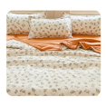 thumbnail image 6 of Summer Quilt, Bed Comforter, Washed Cotton Material, Machine Washable, Lightweight Thin Design for Learner Bedroom, Dormitory, and Guest Room, Orange, by FAJHHA, 6 of 7