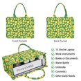 thumbnail image 2 of Large Capacity Tote Bag,Yellow Lemon Fruit Dots Green Pattern Handbag Fashion Luxury Tote Bag,15.7"x13"x 5.1" Inches,Laptop Compatible, 2 of 6