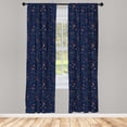 thumbnail image 3 of Ambesonne Astrology Curtains, Galaxy Mystic Universe, Pair of 28"x95", Turquoise Dark Blue, 3 of 5