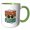 Green/White, variant on 3drose, Beach Please Decorative Text, Sunglasses, Palms. Colorful Summer Gift, 15oz Mug