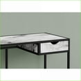 thumbnail image 5 of Desks, 42” Modern Computer Desk with Storage Drawer, White Marble-Look & Black Metal | White | MDF, 5 of 6