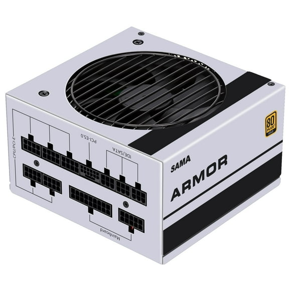 SAMA 1000W White Power Supply 80 Plus Gold Full Voltage Full Modular FDB Silent Fan ECO Mode 12V PSU ATX Power Supply for All Graphics Cards Black 10 Year Warranty