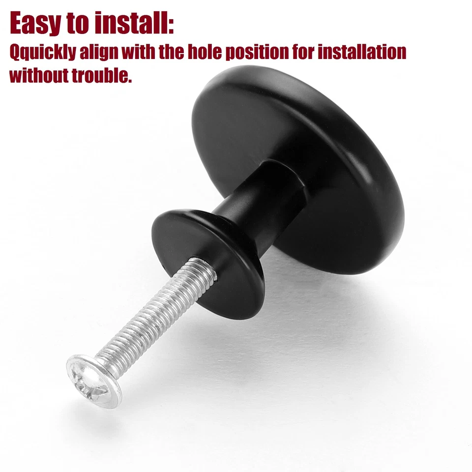 20 Pcs Door Knobs Cabinet Furniture Handle Cupboard Drawer Kitchen Pull Black Us