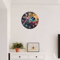 thumbnail image 4 of Battery Operated Wall Clocks with Non-Ticking Sweep Movement,Modern Round Clock Decorative for Bedroom,Office-Elegant Peacock Feather With Vibrant Colors(14inch), 4 of 4