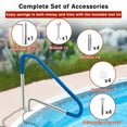 thumbnail image 4 of Yeshouse Barandilla para piscina enterrada, 125 cm x 86 cm, barandilla resistente para escaleras de piscina con cubierta antideslizante, 4 of 8
