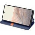 thumbnail image 3 of Étui à Rabat pour Téléphone Portable Google Pixel 6 Pro Étui Portefeuille en Cuir PU Design Mince Étui de Protection (Couleur : Bleu), 3 of 5