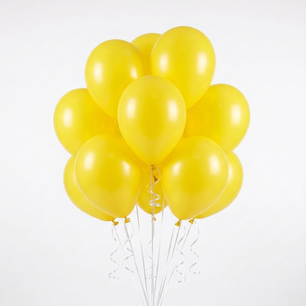 12" Yellow Latex Balloons, 15 Pieces, by Way To Celebrate