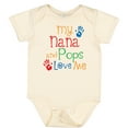 thumbnail image 3 of Inktastic Nana and Pops Love Me Grandson Granddaughter Boys or Girls Baby Bodysuit, 3 of 5