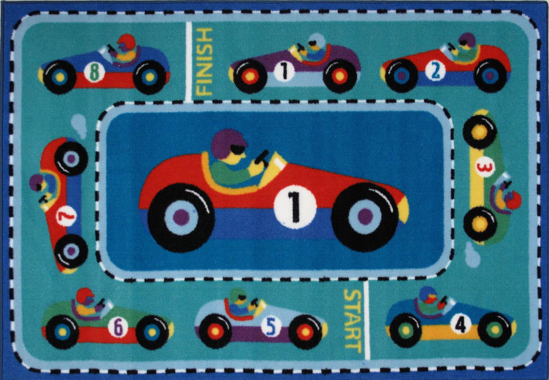 Fun Rugs Olive Kids Collection Vroom Area RugSize39" x 58" Walmart