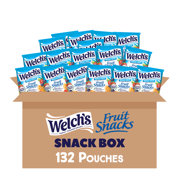 Welch's Fruit Snacks Gluten-Free Mixed Fruit Soft Fruit Snacks, .8 oz (132 pack)