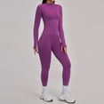thumbnail image 1 of Top-kevin 2 Piece Seamless Ribbed Workout Sets With Zip Up Jacket High Waisted Gym Yoga Leggings, 1 of 6