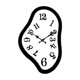 thumbnail image 1 of Reloj de pared derretido, reloj colgante, decorativo, para dormitorio, regalo, oficina, silencioso. 25 cm x 162 cm, 1 of 9