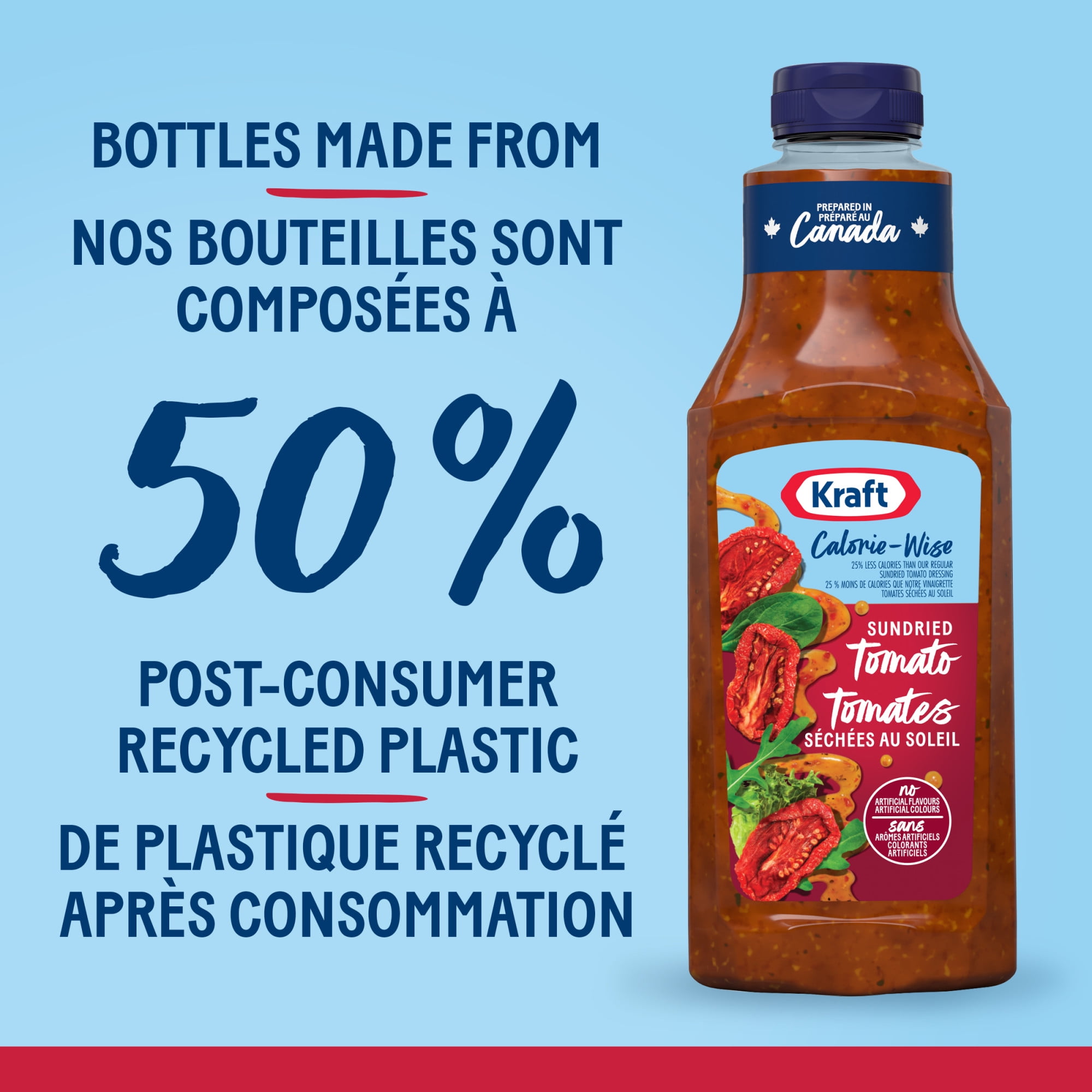 Kraft Sundried Tomato Calorie-Wise Salad Dressing, 425 mL Bottle