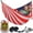 American Flag, variant on Durable Hammock 500 lb Capacity, Nylon Camping Hammock Chair - Double or Single Sizes w/Tree Straps and Attached Carry Bag - Portable for Travel/Backpacking/Beach/Backyard (Large, Yellow & Blue)