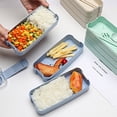 thumbnail image 5 of Bento Box Lunch Box, 3-In-1 Compartment Containers , Leakproof Eco-Friendly Stackable Bento Lunch Box Meal Prep,Beige, 5 of 5