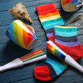 thumbnail image 4 of 10 Rainbow Folding Fans, Hand Held Fans Gay Fans for Parties Events Supplies Dance, 4 of 4