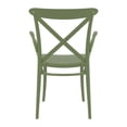 thumbnail image 3 of Compamia Cross XL Resin Outdoor Arm Chair Olive Green, Set of 2, 3 of 6