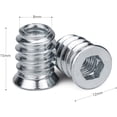thumbnail image 2 of 100 Piezas Tornillos de Cabeza Avellanada, Mangas de Tornillo Profesionales, Kit Surtido de Tornillos M6 x 15 mm Inserto de Tornillo Inserto Roscado Hexágono para Muebles, 2 of 5