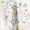 thumbnail image 3 of Un conjunto de pegatinas de pared de nave espacial astronauta Medición de altura Wal, 3 of 5