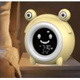 thumbnail image 1 of pequeño despertador luz nocturna inteligente pequeña rana reloj led carga usb luz nocturna despertador amarillo oso de fresa  Hogar, 1 of 2